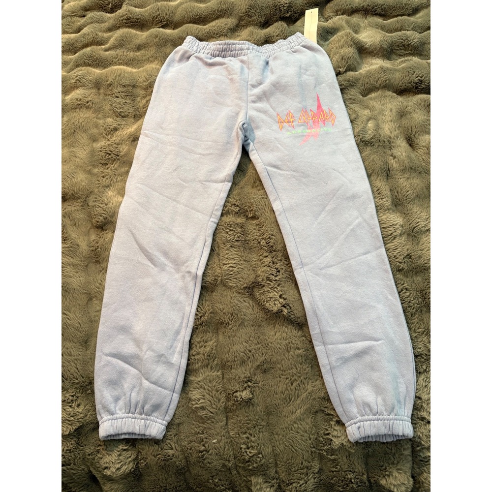 Def Leppard Adrenalize Graphic Sweatpants Light Purple Joggers Size L
